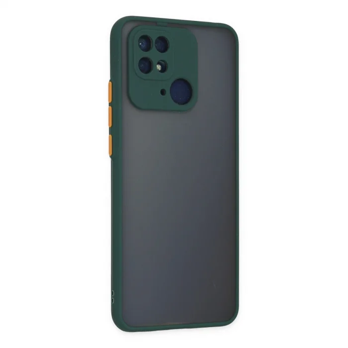 BUĞZ Xiaomi Redmi 10c Kılıf Montreal Silikon Kapak - Yeşil