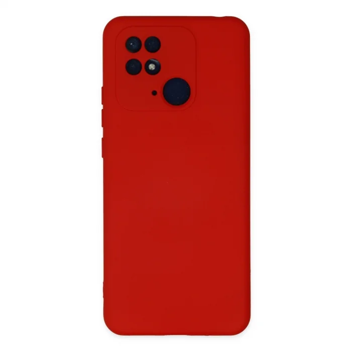 BUĞZ Xiaomi Redmi 10c Kılıf Nano İçi Kadife Silikon - Kırmızı