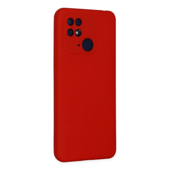 BUĞZ Xiaomi Redmi 10c Kılıf Nano İçi Kadife Silikon - Kırmızı
