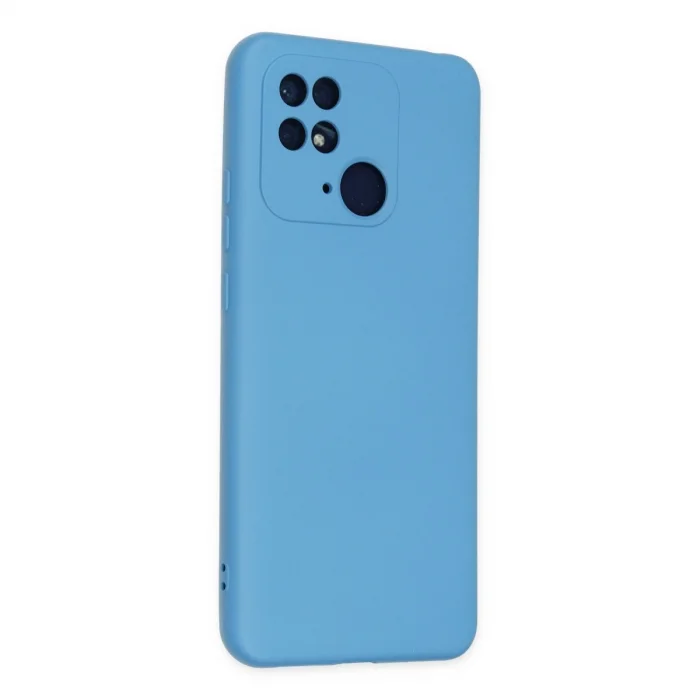 BUĞZ Xiaomi Redmi 10c Kılıf Nano İçi Kadife Silikon - Mavi