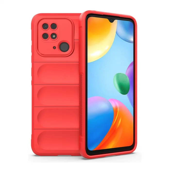 BUĞZ Xiaomi Redmi 10c Kılıf Optimum Silikon - Kırmızı