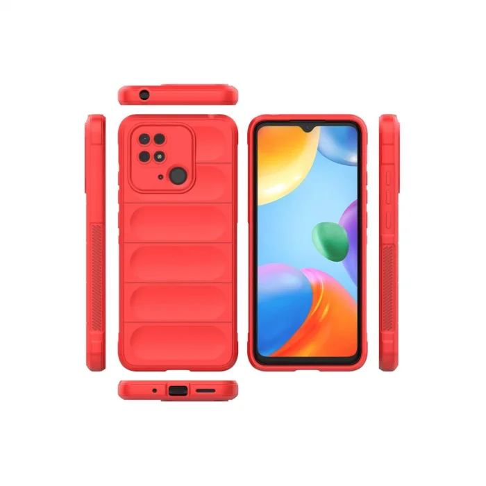 BUĞZ Xiaomi Redmi 10c Kılıf Optimum Silikon - Kırmızı
