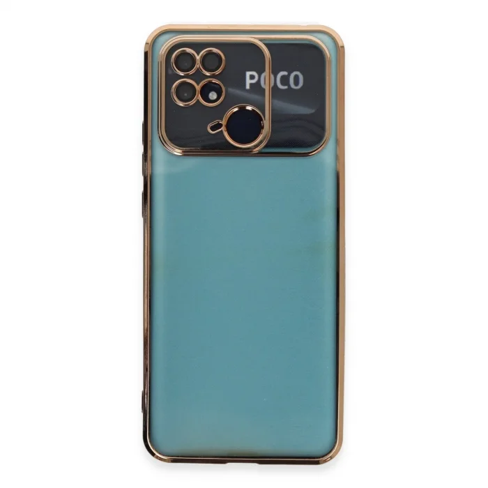 BUĞZ Xiaomi Redmi 10c Kılıf Razer Lensli Silikon - Gold