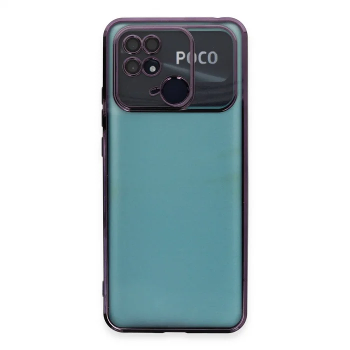 BUĞZ Xiaomi Redmi 10c Kılıf Razer Lensli Silikon - Mor