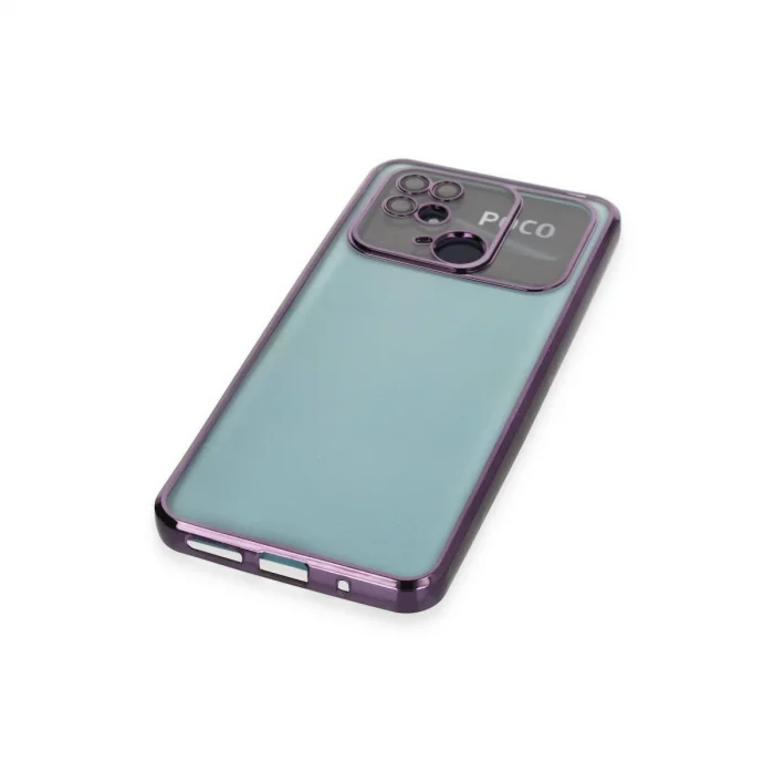 BUĞZ Xiaomi Redmi 10c Kılıf Razer Lensli Silikon - Mor