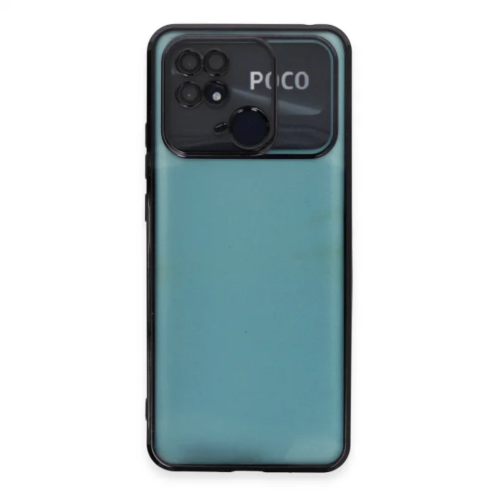 BUĞZ Xiaomi Redmi 10c Kılıf Razer Lensli Silikon - Siyah