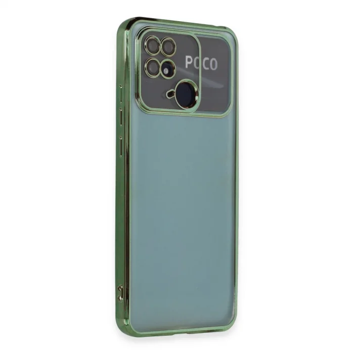 BUĞZ Xiaomi Redmi 10c Kılıf Razer Lensli Silikon - Yeşil