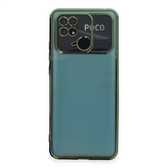 BUĞZ Xiaomi Redmi 10c Kılıf Razer Lensli Silikon - Yeşil