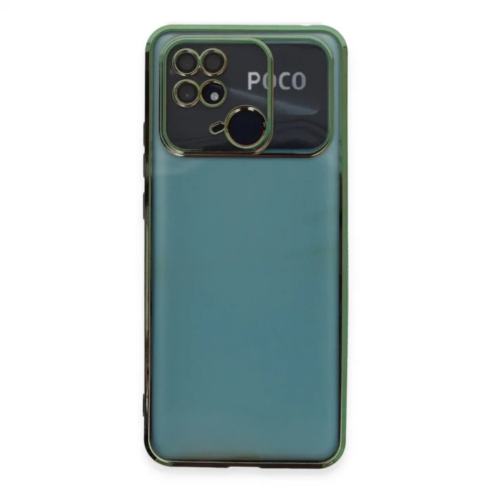 BUĞZ Xiaomi Redmi 10c Kılıf Razer Lensli Silikon - Yeşil