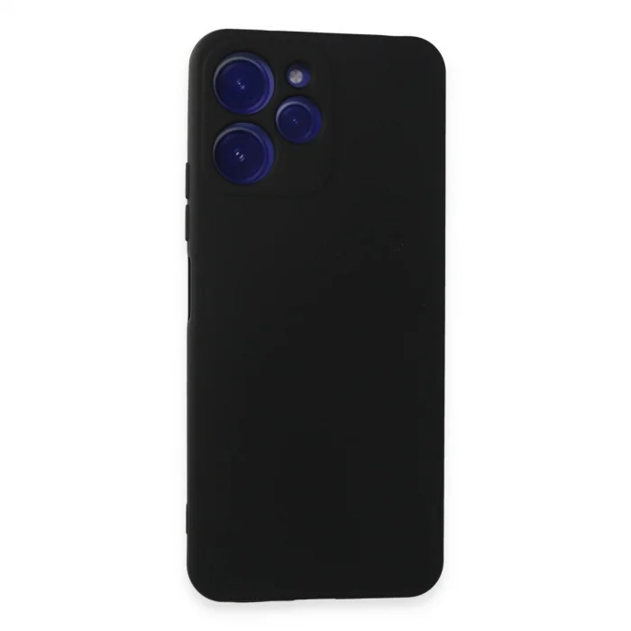 BUĞZ Xiaomi Redmi 12 Kılıf Nano İçi Kadife Silikon - Siyah