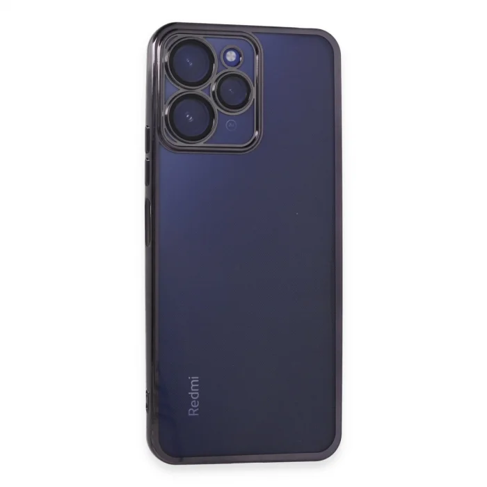 BUĞZ Xiaomi Redmi 12 Kılıf Razer Lensli Silikon - Mor