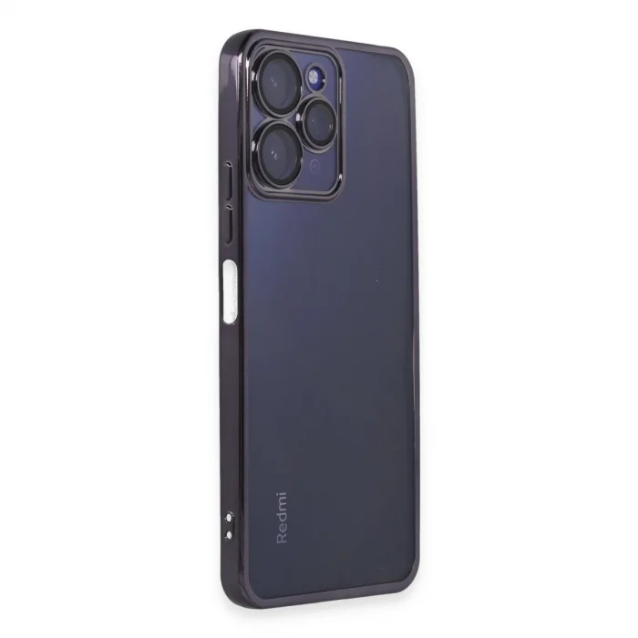 BUĞZ Xiaomi Redmi 12 Kılıf Razer Lensli Silikon - Mor