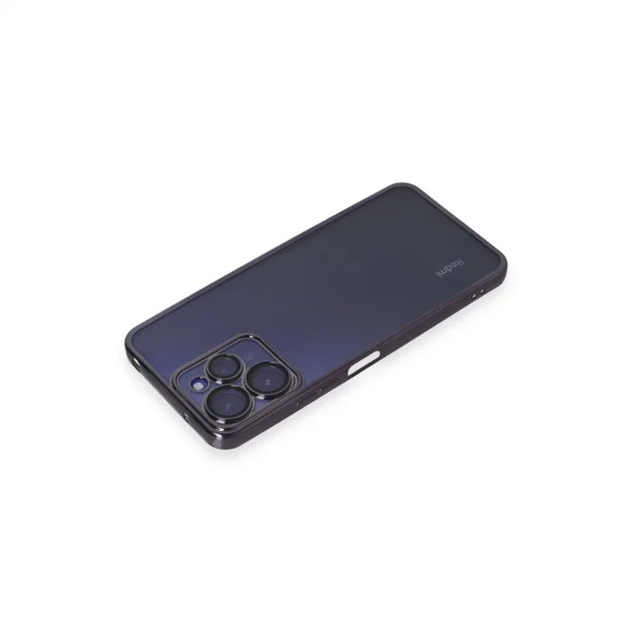 BUĞZ Xiaomi Redmi 12 Kılıf Razer Lensli Silikon - Mor