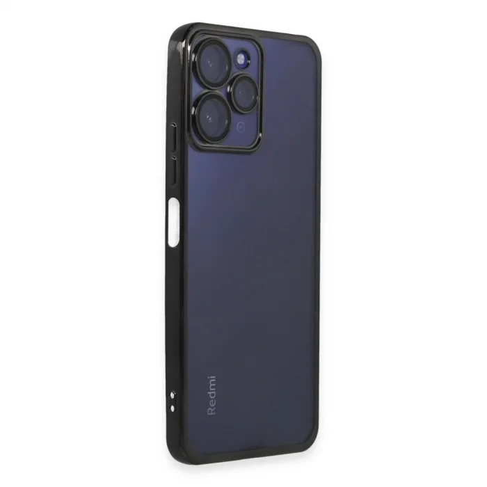 BUĞZ Xiaomi Redmi 12 Kılıf Razer Lensli Silikon - Siyah