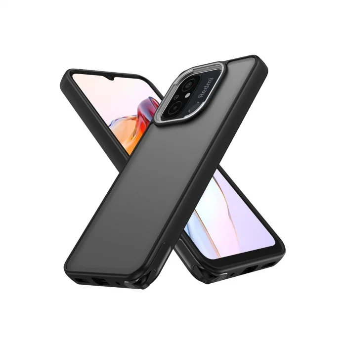 BUĞZ Xiaomi Redmi 12c Kılıf Elegant Kapak - Siyah