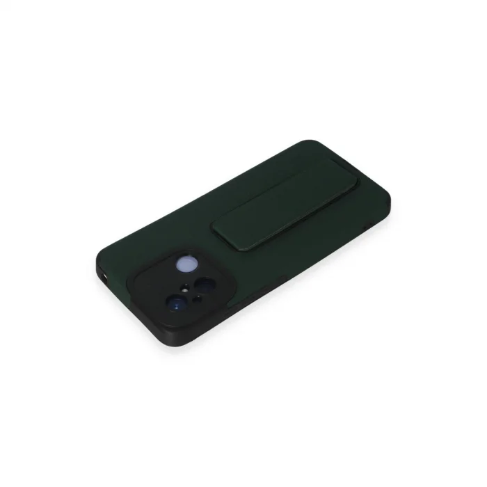 BUĞZ Xiaomi Redmi 12c Kılıf Mega Standlı Silikon - Yeşil