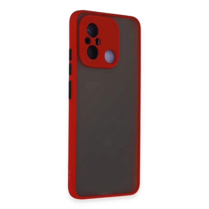 BUĞZ Xiaomi Redmi 12c Kılıf Montreal Silikon Kapak - Kırmızı