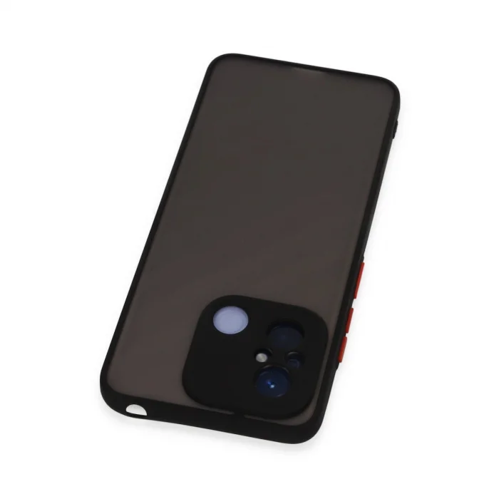 BUĞZ Xiaomi Redmi 12c Kılıf Montreal Silikon Kapak - Siyah