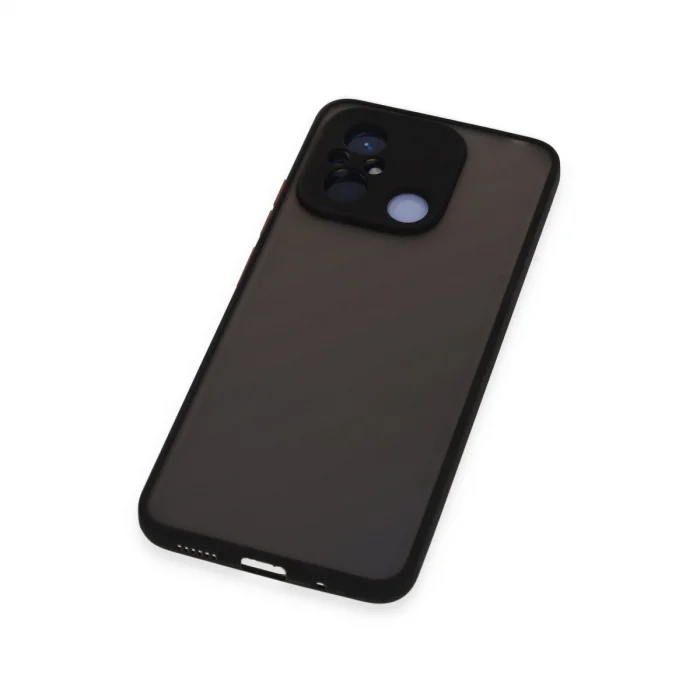 BUĞZ Xiaomi Redmi 12c Kılıf Montreal Silikon Kapak - Siyah