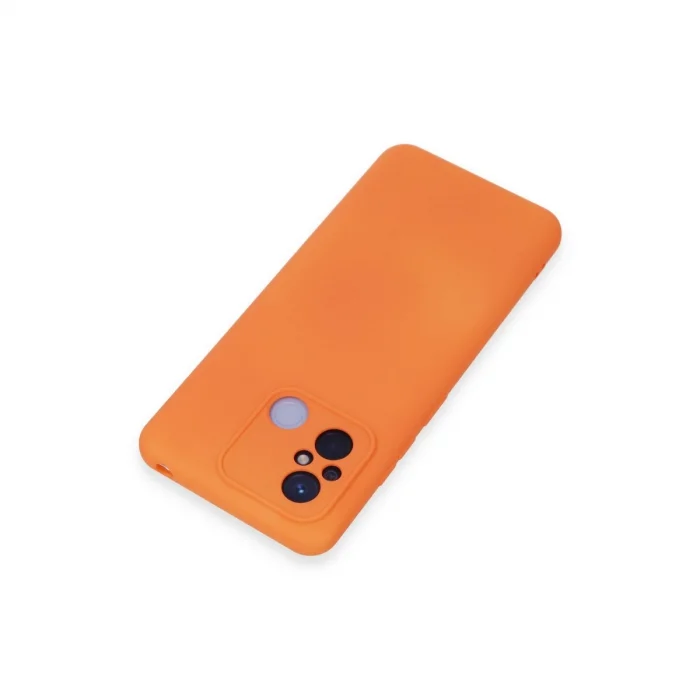 BUĞZ Xiaomi Redmi 12c Kılıf Nano İçi Kadife Silikon - Turuncu