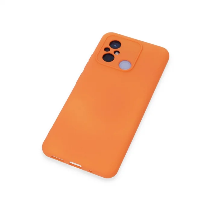 BUĞZ Xiaomi Redmi 12c Kılıf Nano İçi Kadife Silikon - Turuncu