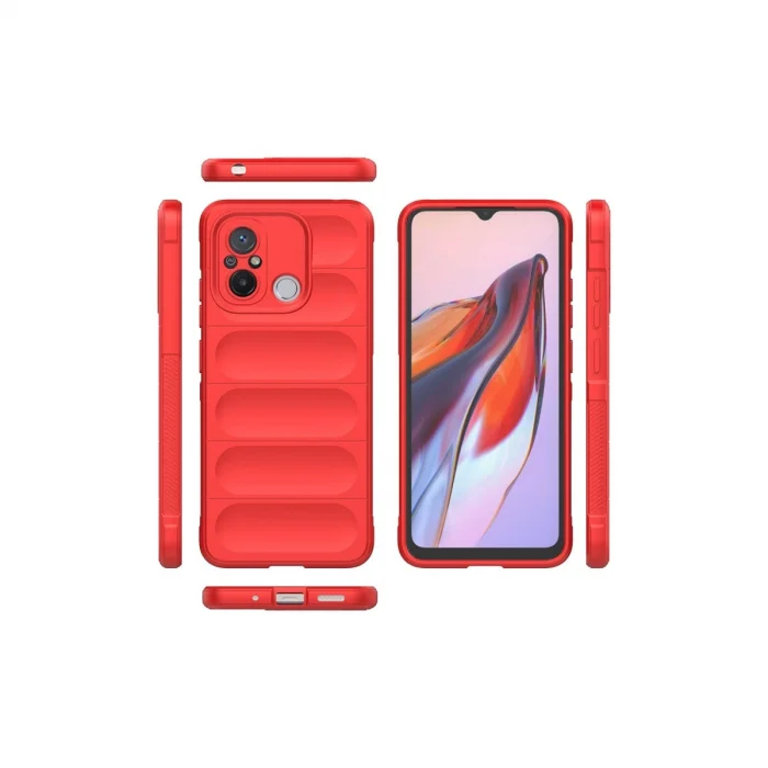 BUĞZ Xiaomi Redmi 12c Kılıf Optimum Silikon - Kırmızı