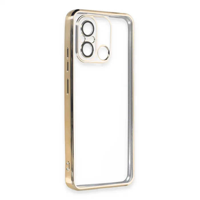 BUĞZ Xiaomi Redmi 12c Kılıf Razer Lensli Silikon - Gold