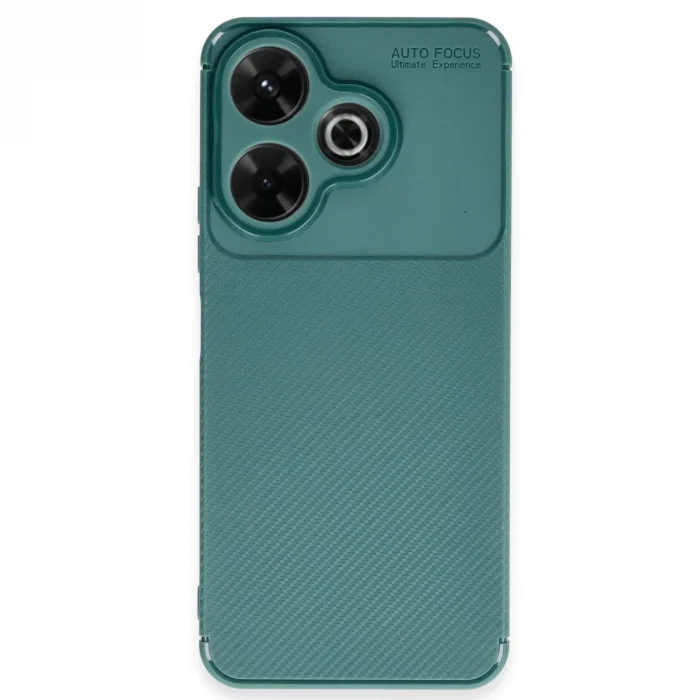 BUĞZ Xiaomi Redmi 13 4g Kılıf Auto Focus Karbon Kapak - Koyu Yeşil