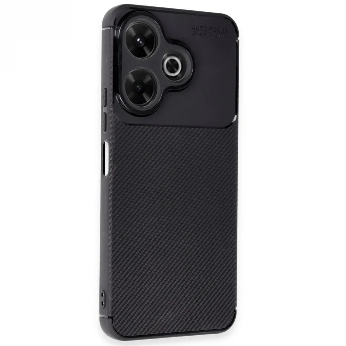 BUĞZ Xiaomi Redmi 13 4g Kılıf Auto Focus Karbon Kapak - Siyah