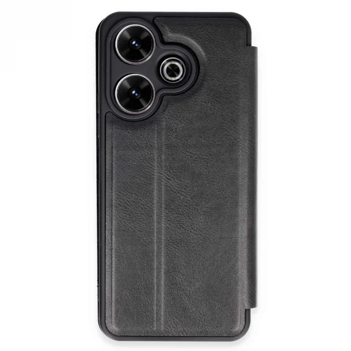 BUĞZ Xiaomi Redmi 13 4g Kılıf Flip Cover - Siyah