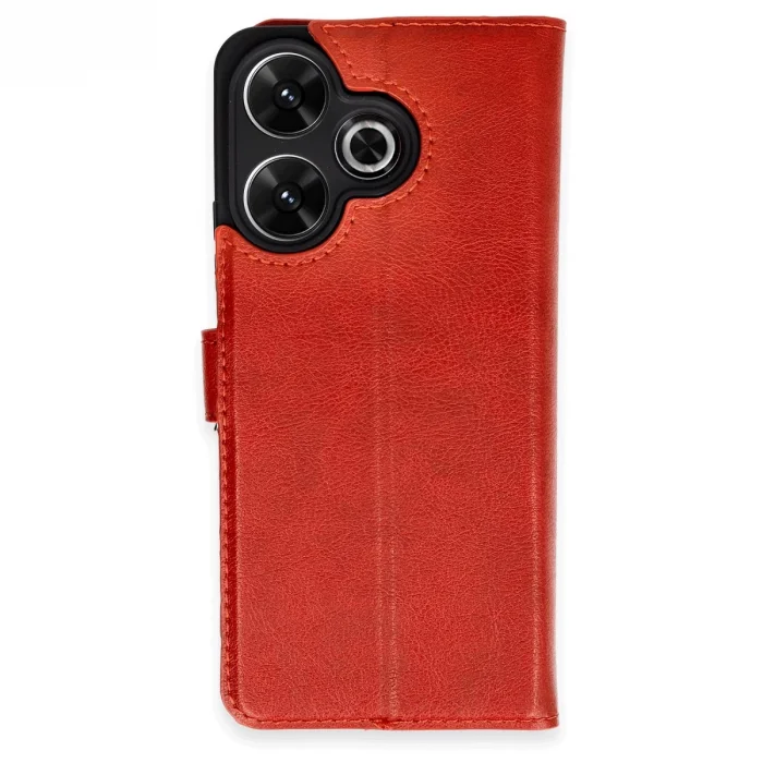 BUĞZ Xiaomi Redmi 13 4g Kılıf Trend S Plus Kapaklı Kılıf - Kırmızı