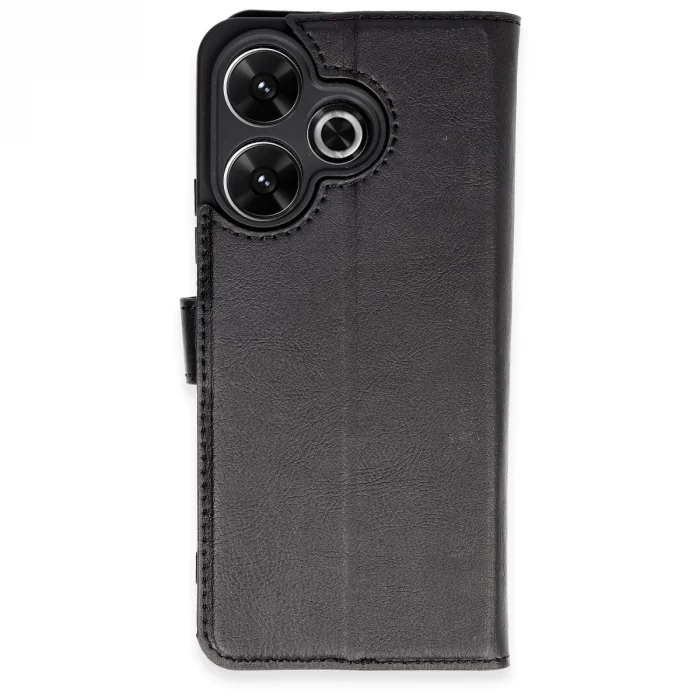 BUĞZ Xiaomi Redmi 13 4g Kılıf Trend S Plus Kapaklı Kılıf - Siyah