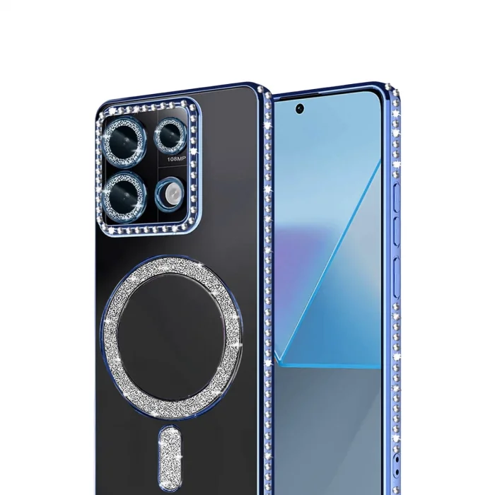 BUĞZ Xiaomi Redmi 13c Joke Simli Magneticsafe Kılıf - Mavi