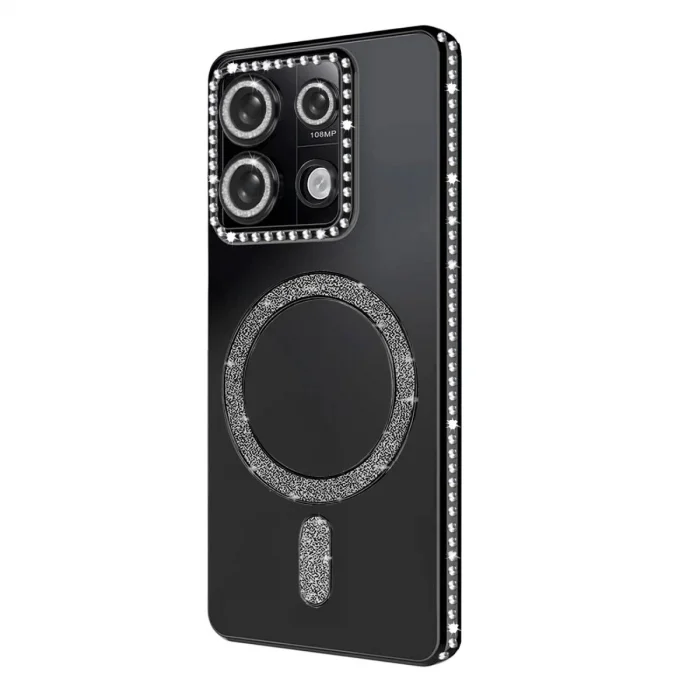 BUĞZ Xiaomi Redmi 13c Joke Simli Magneticsafe Kılıf - Siyah