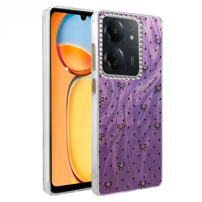 BUĞZ Xiaomi Redmi 13c Kılıf Blade Aynalı Desenli Kapak - Desen 2