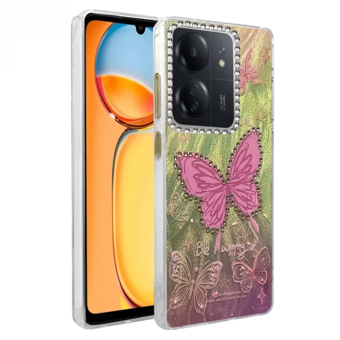 BUĞZ Xiaomi Redmi 13c Kılıf Blade Aynalı Desenli Kapak - Desen 5