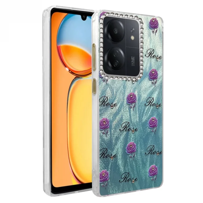 BUĞZ Xiaomi Redmi 13c Kılıf Blade Aynalı Desenli Kapak - Desen 9