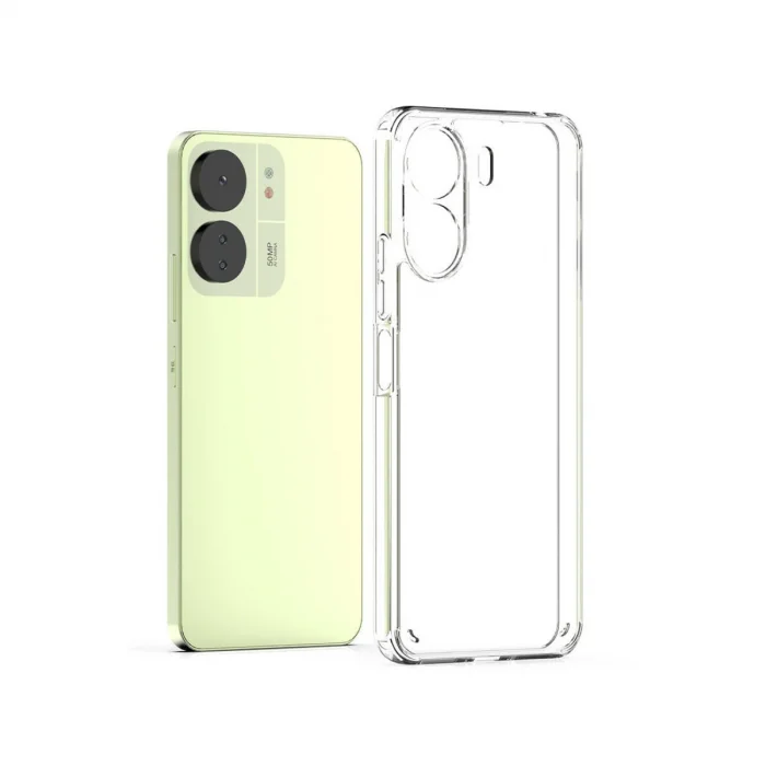 BUĞZ Xiaomi Redmi 13c Kılıf Lüx Şeffaf Silikon