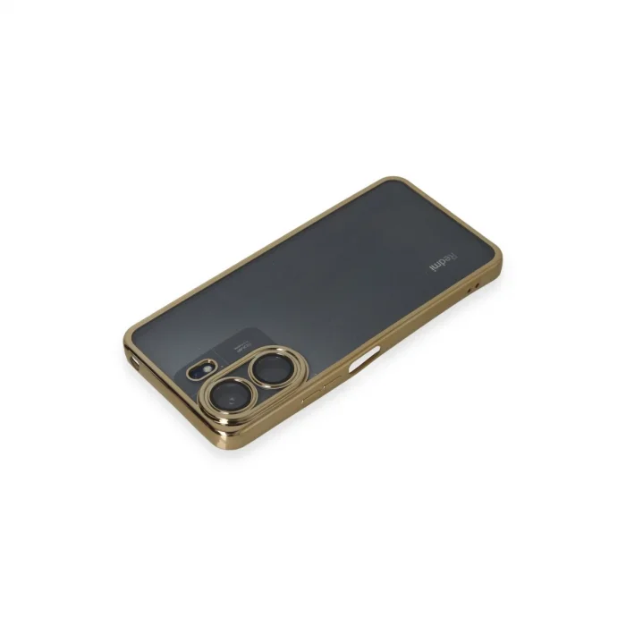 BUĞZ Xiaomi Redmi 13c Kılıf Razer Lensli Silikon - Gold