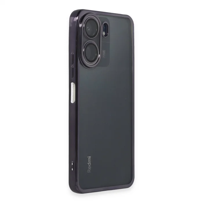BUĞZ Xiaomi Redmi 13c Kılıf Razer Lensli Silikon - Mor