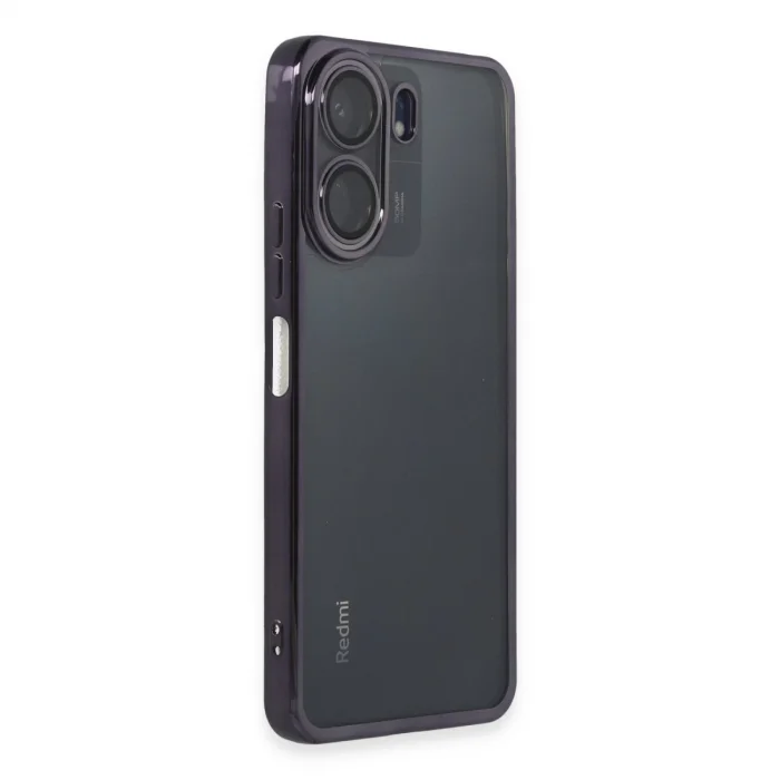 BUĞZ Xiaomi Redmi 13c Kılıf Razer Lensli Silikon - Mor