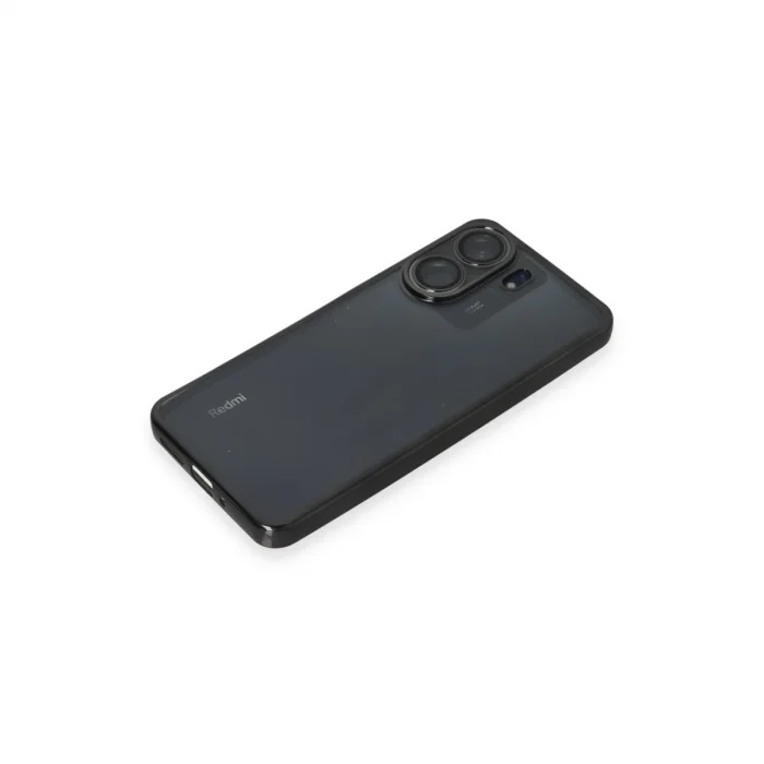 BUĞZ Xiaomi Redmi 13c Kılıf Razer Lensli Silikon - Siyah