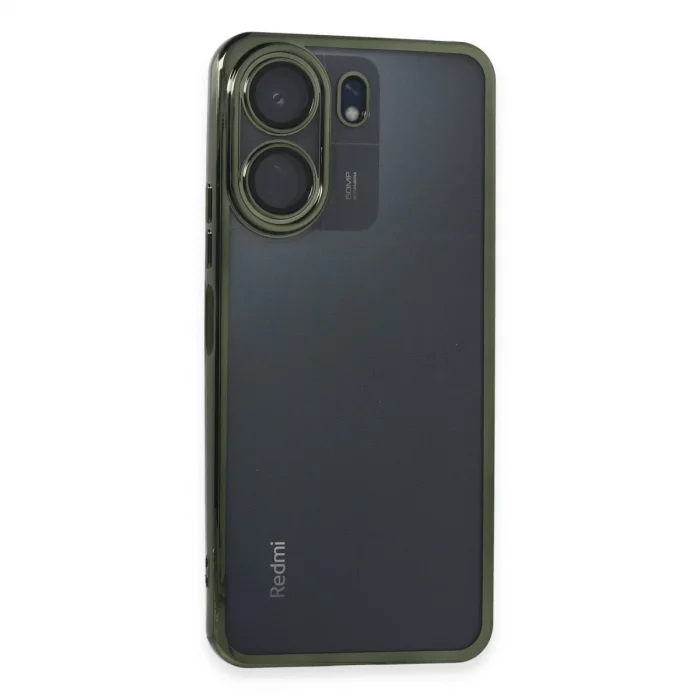 BUĞZ Xiaomi Redmi 13c Kılıf Razer Lensli Silikon - Yeşil