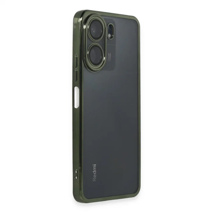 BUĞZ Xiaomi Redmi 13c Kılıf Razer Lensli Silikon - Yeşil
