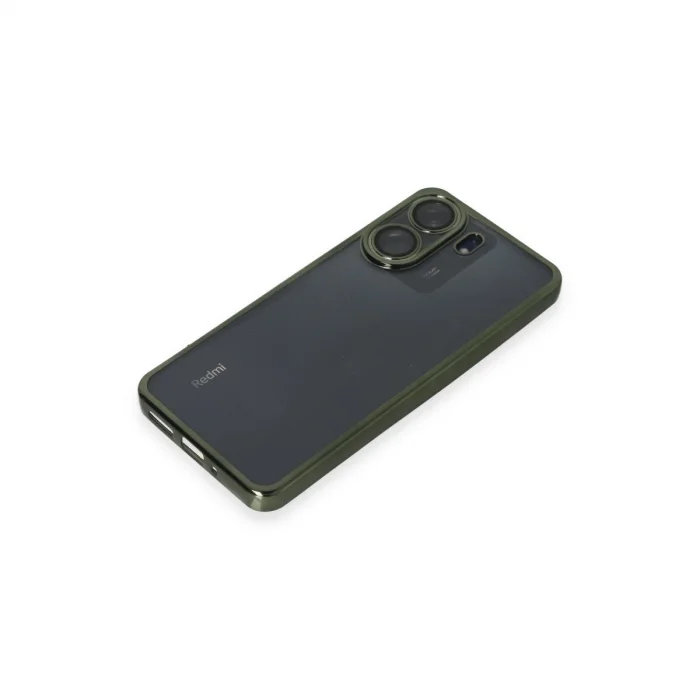 BUĞZ Xiaomi Redmi 13c Kılıf Razer Lensli Silikon - Yeşil