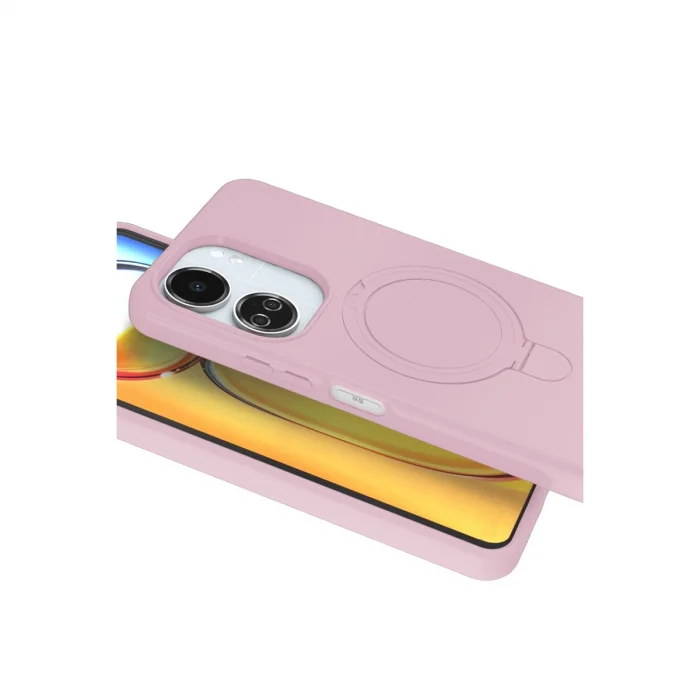 BUĞZ Xiaomi Redmi 13c Regal Magsafe Standlı Kapak - Açık Pembe