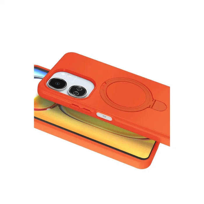 BUĞZ Xiaomi Redmi 13c Regal Magsafe Standlı Kapak - Turuncu