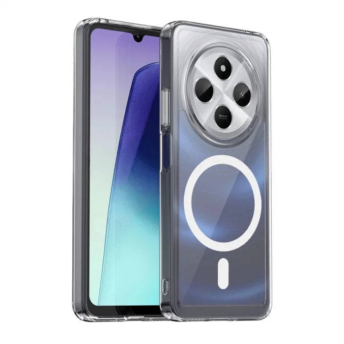 BUĞZ Xiaomi Redmi 14c Combo Sert Şeffaf Magsafe Kapak - Şeffaf