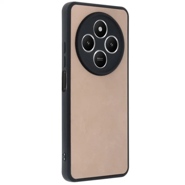 BUĞZ Xiaomi Redmi 14c Kılıf Aras Deri Kapak - Pudra