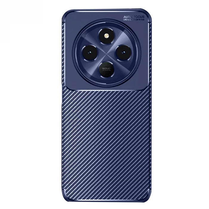 BUĞZ Xiaomi Redmi 14c Kılıf Auto Focus Karbon Kapak - Lacivert